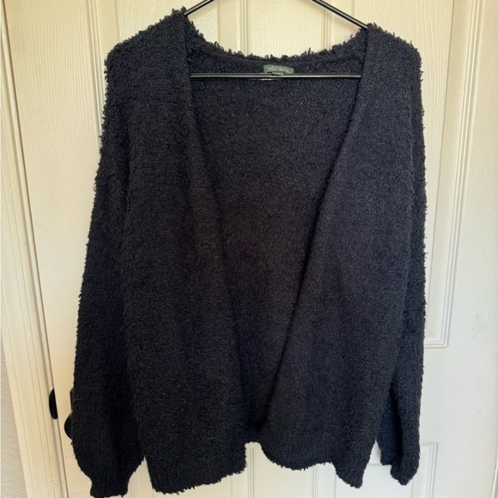 Navy Fuzzy Cardigan